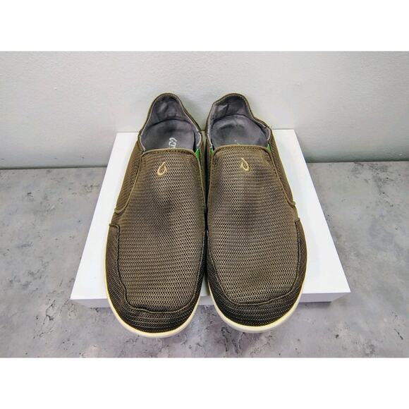 Olukai Nohea Mesh Shoes Men's 10.5 Brown Slip On Casual Hawaii Outdoor Comfort - Picture 3 of 16